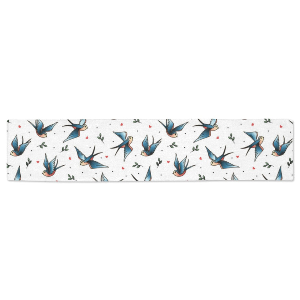 Swallow Pattern Print Design 04 Table Runner