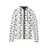Pelican Pattern Print Design 02 Women's Padded Hooded Jacket