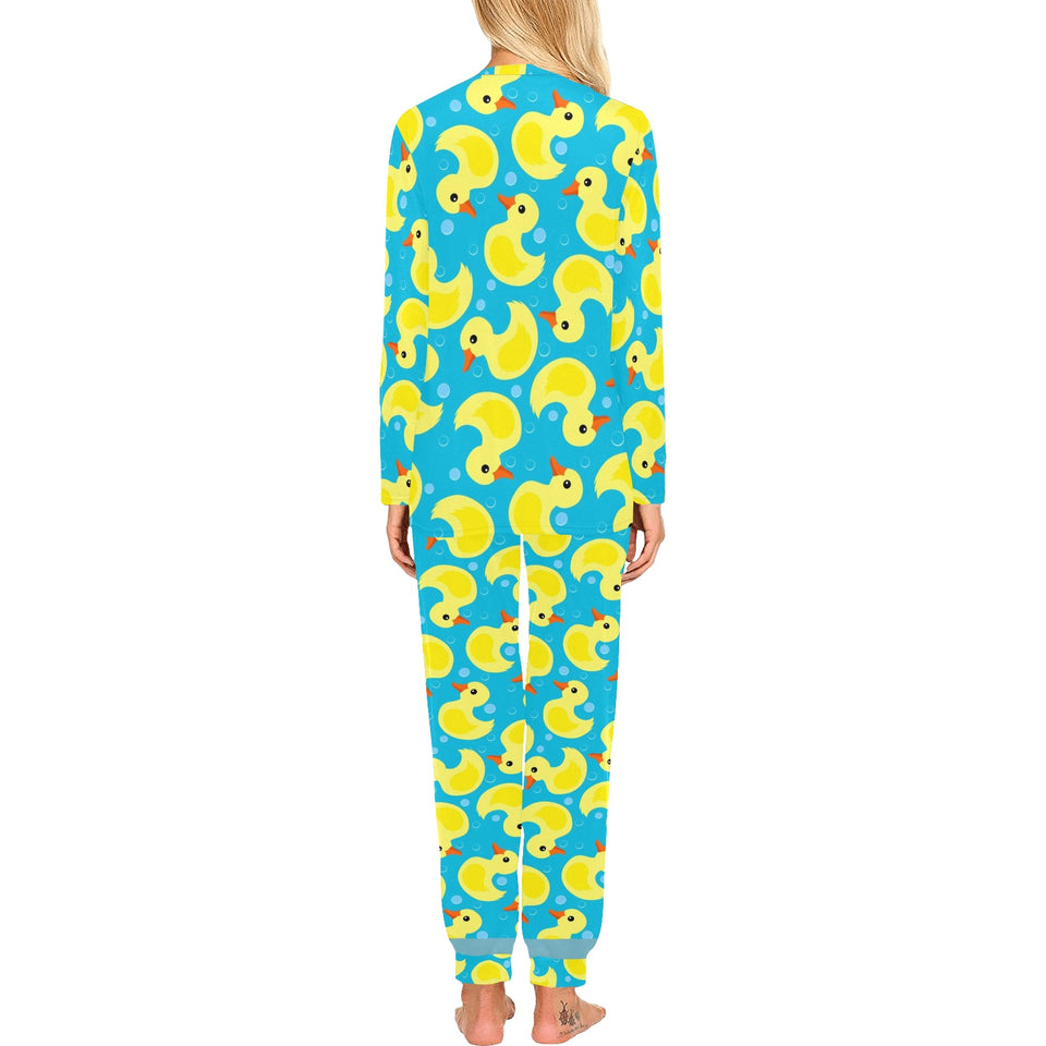 Duck Pattern Print Design 04 Women's All Over Print Pajama Set