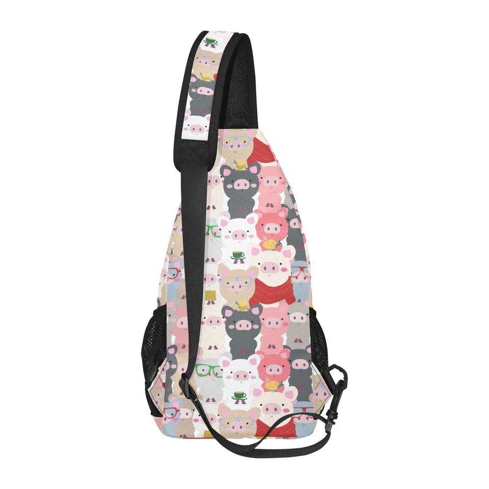 Pig Pattern Print Design 02 All Over Print Chest Bag