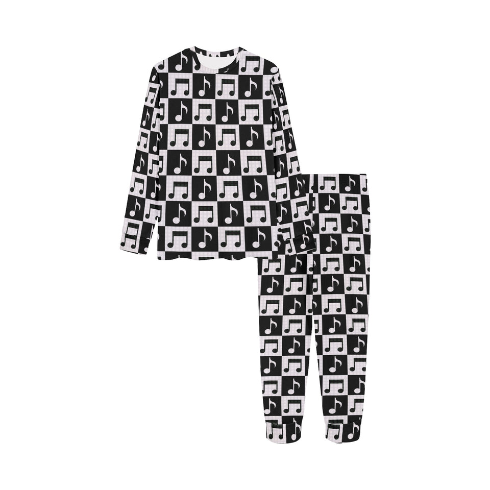 Music Notes Pattern Print Design 01 Kids' Boys' Girls' All Over Print Pajama Set