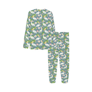 Pelican Pattern Print Design 04 Kids' Boys' Girls' All Over Print Pajama Set