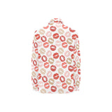 Lips Pattern Print Design 04 Women's Long Sleeve Polo Shirt