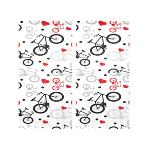 Bicycle Pattern Print Design 04 Gauze Curtain