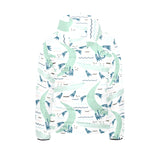 Crocodile diver pattern Kids' Boys' Girls' Padded Hooded Jacket