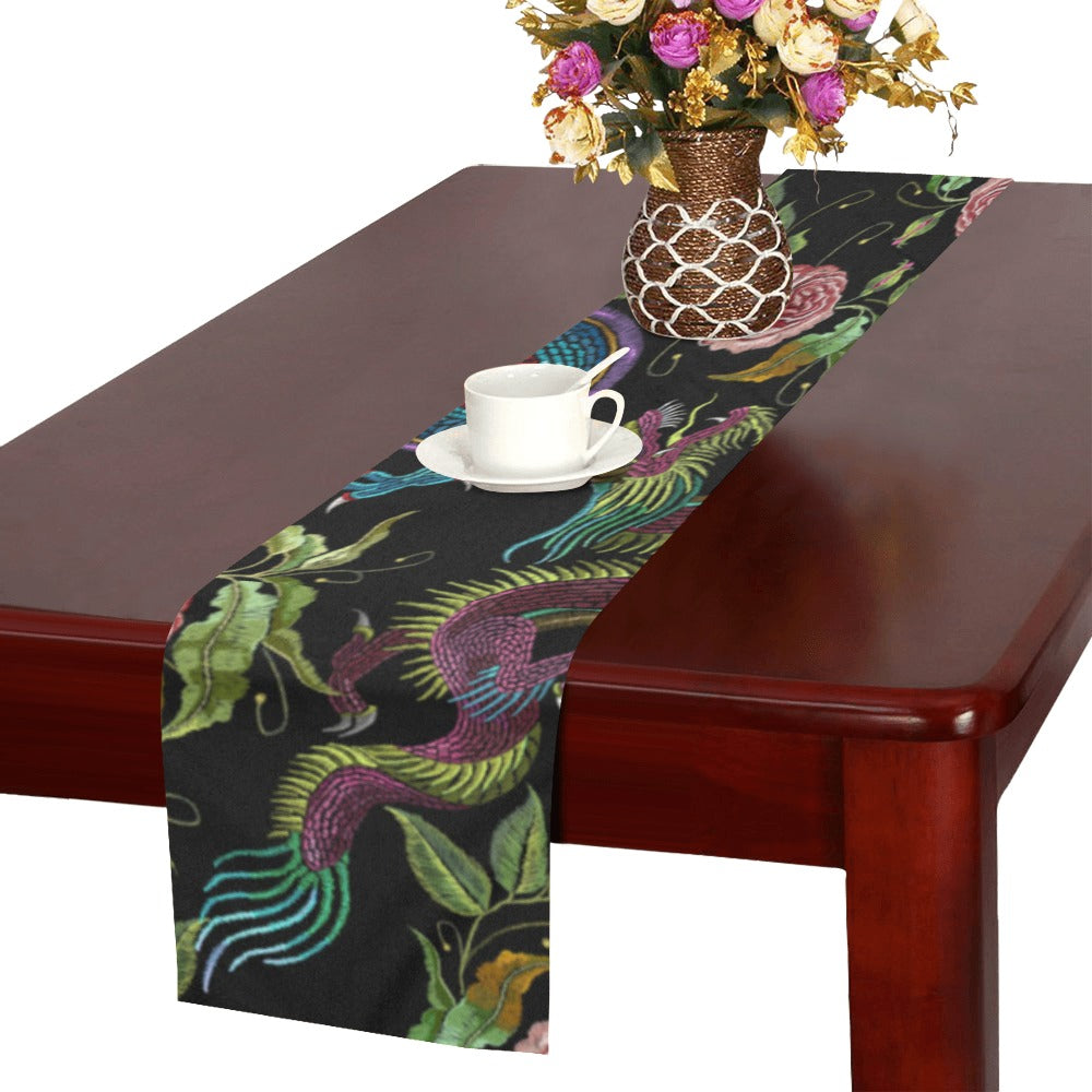 Dragons flower pattern Table Runner