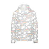 Cute rainbow clound star pattern Kids' Boys' Girls' Padded Hooded Jacket