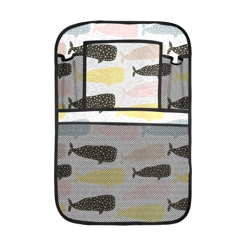 Whale dot pattern Car Seat Back Organizer