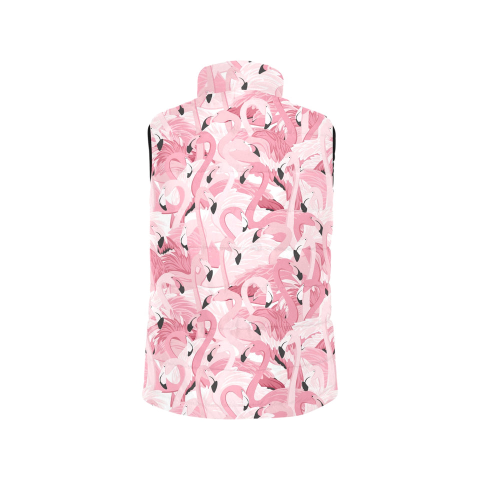 Pink flamingos pattern background Men's Padded Vest