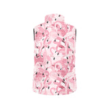 Pink flamingos pattern background Men's Padded Vest