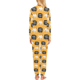Bull Terrier Pattern Print Design 03 Women's All Over Print Pajama Set