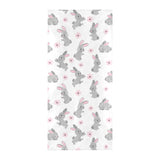 Watercolor cute rabbit pattern Beach Towel