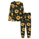 sunflower golden polygonal shapes Women's All Over Print Pajama Set