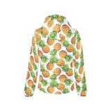 Pineapples design pattern Women's Padded Hooded Jacket