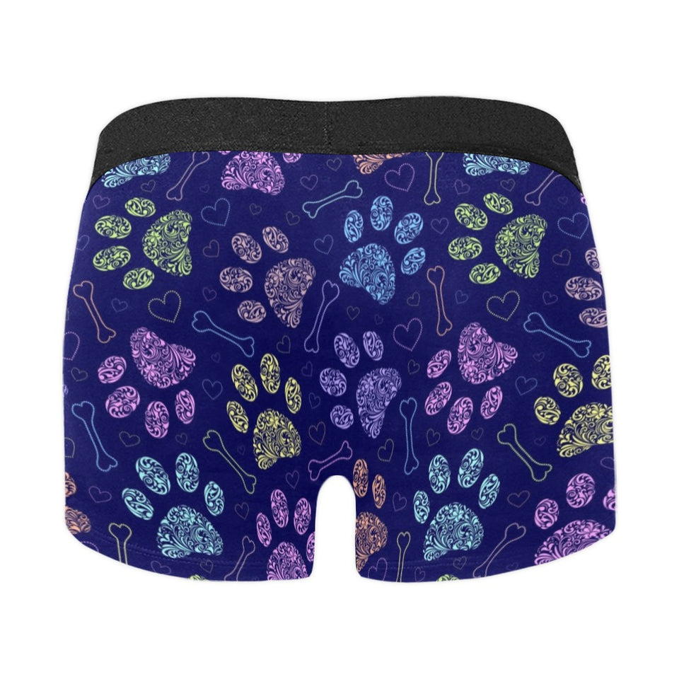 Dog Paws Pattern Print Design 02 Men's All Over Print Boxer Briefs Men's Underwear