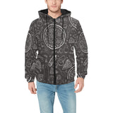 Pizza pattern Men's Padded Hooded Jacket