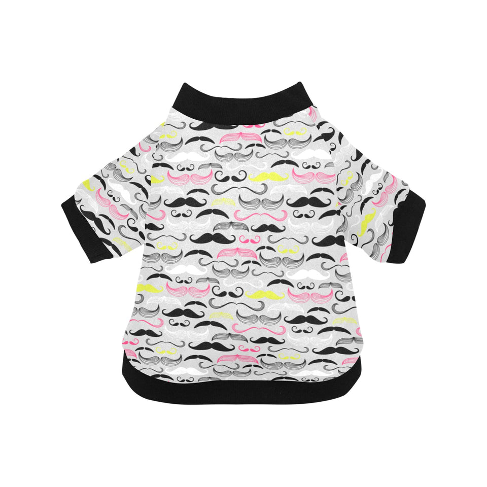 Mustache Beard Pattern Print Design 02 All Over Print Pet Dog Round Neck Fuzzy Shirt