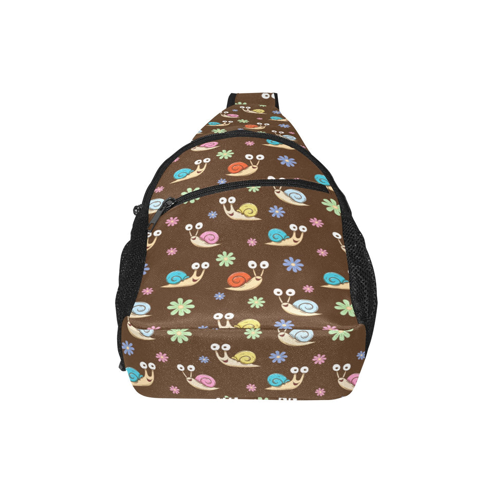 Snail Pattern Print Design 03 All Over Print Chest Bag