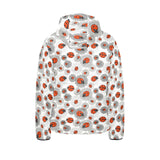 Ladybug Pattern Print Design 05 Kids' Boys' Girls' Padded Hooded Jacket