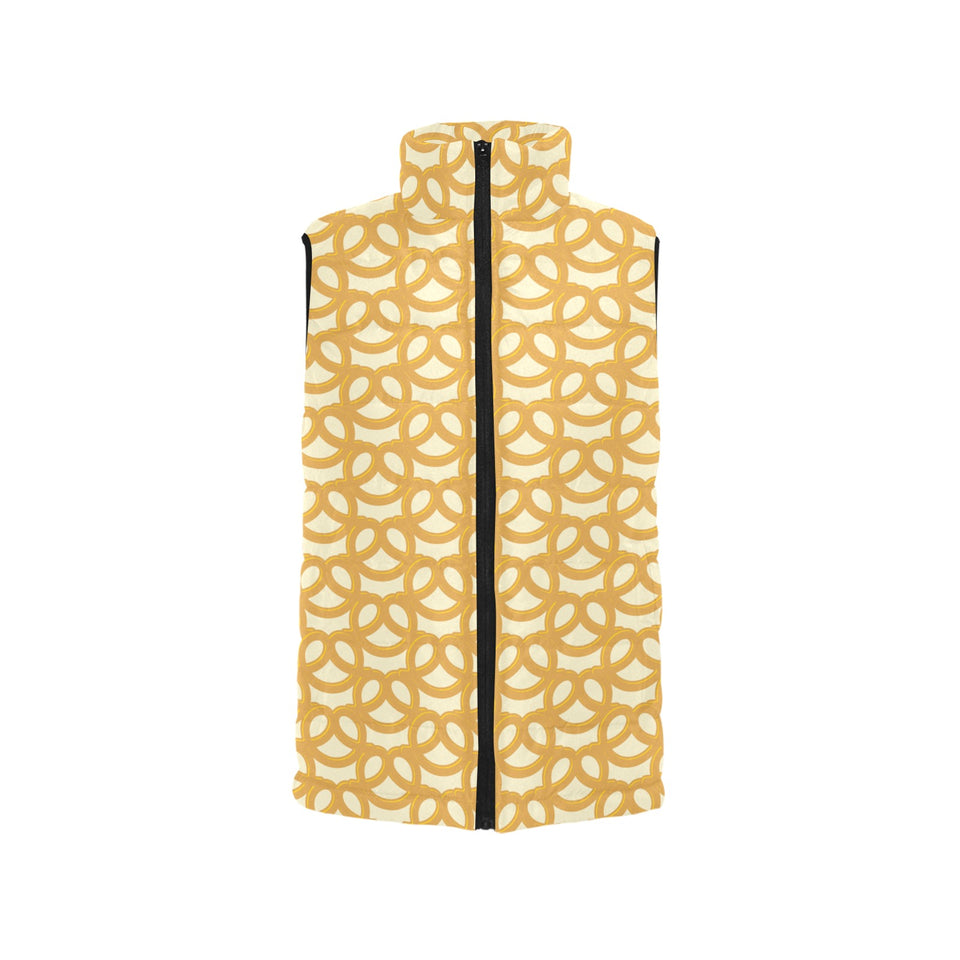Pretzels Pattern Print Design 01 Women's Padded Vest