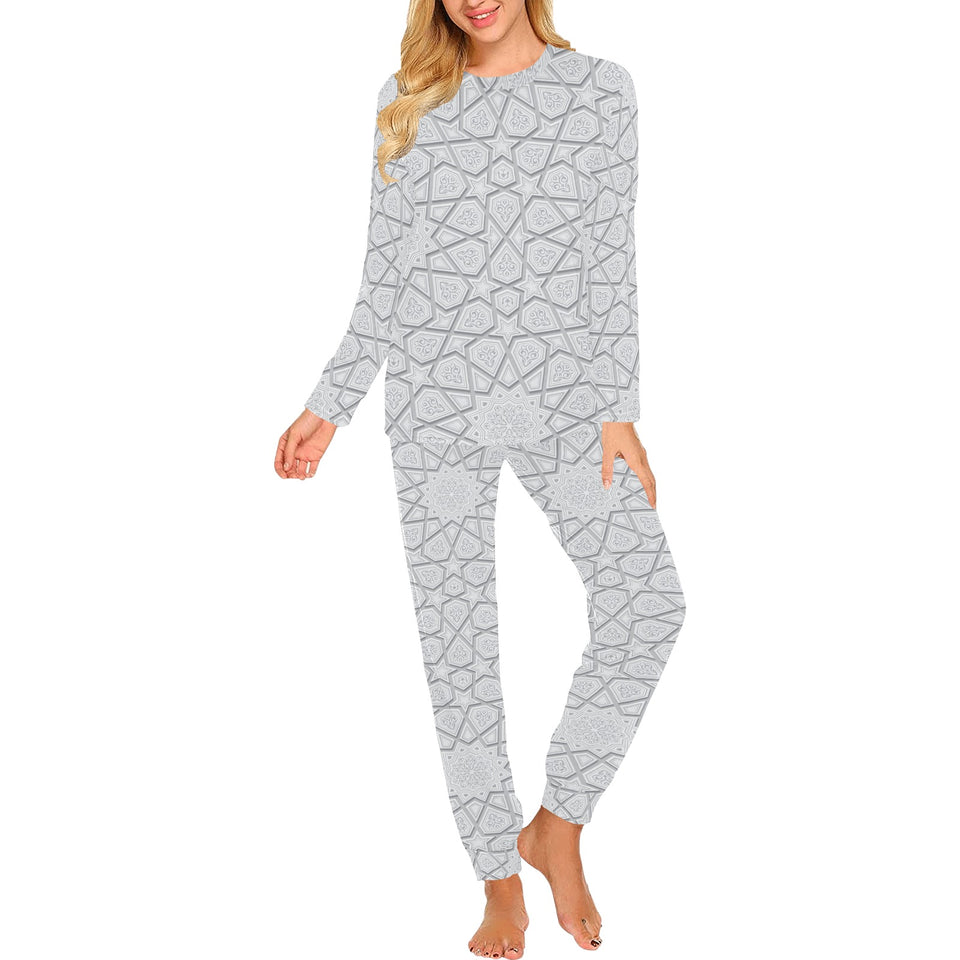 arabic star pattern Women's All Over Print Pajama Set