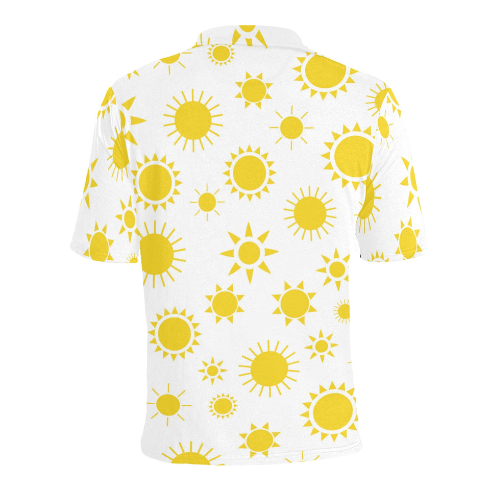 Sun pattern Men's All Over Print Polo Shirt