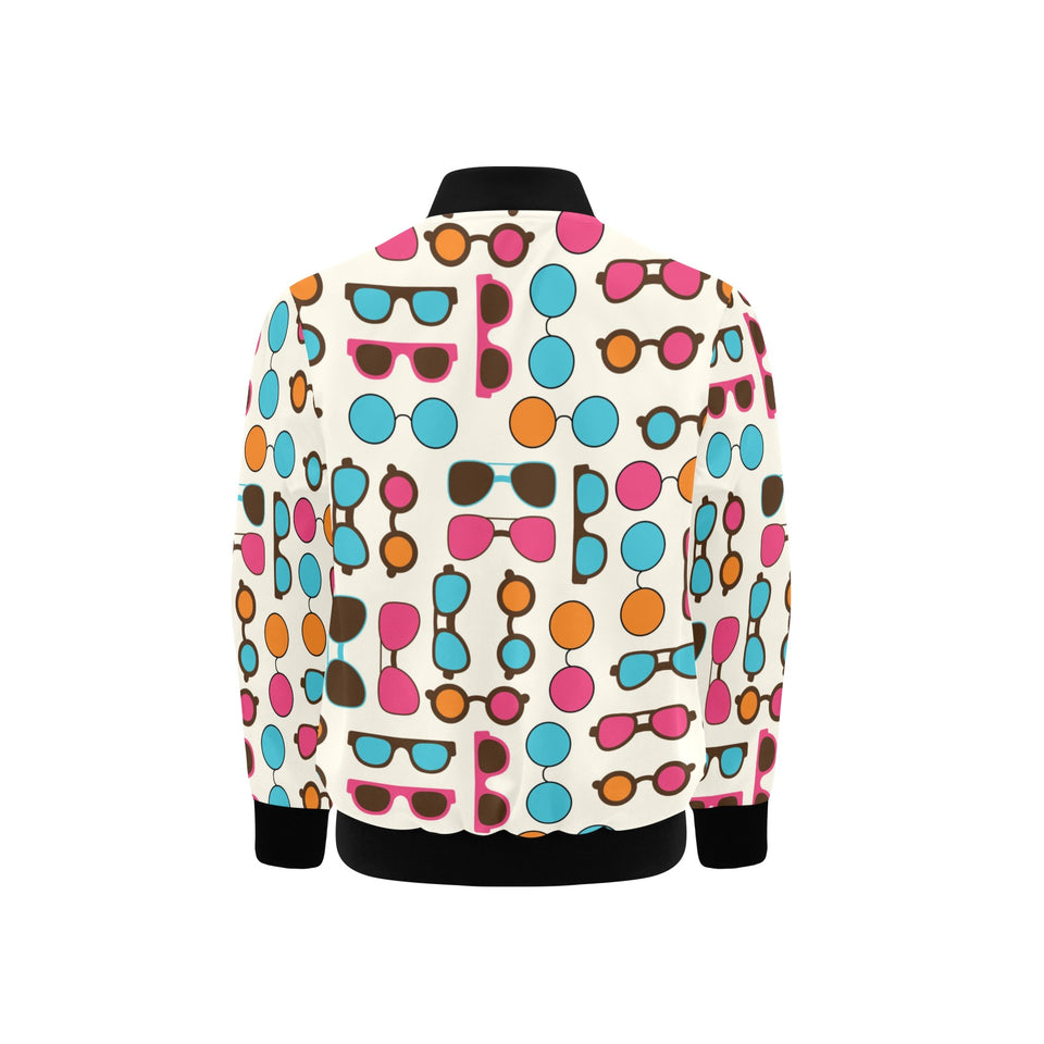 Sun Glasses Pattern Print Design 03 Kids' Boys' Girls' Bomber Jacket