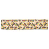 Hamburger Pattern Print Design 01 Table Runner
