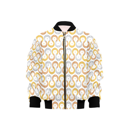 Horseshoes Pattern Print Design 03 Kids' Boys' Girls' Bomber Jacket