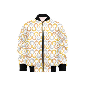 Horseshoes Pattern Print Design 03 Kids' Boys' Girls' Bomber Jacket