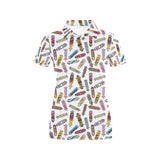 Skate Board Pattern Print Design 05 Women's All Over Print Polo Shirt