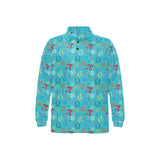Math Pattern Print Design 02 Men's Long Sleeve Polo Shirt