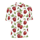 Red apples pattern Men's All Over Print Polo Shirt