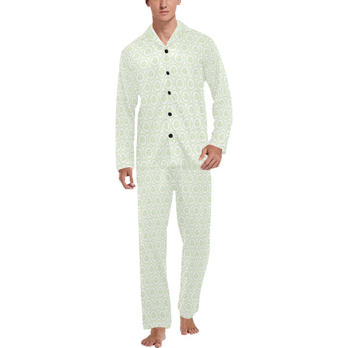 Cucumber pattern background Men's Long Pajama Set