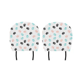 Dog Paws Pattern Print Design 04 Car Headrest Cover