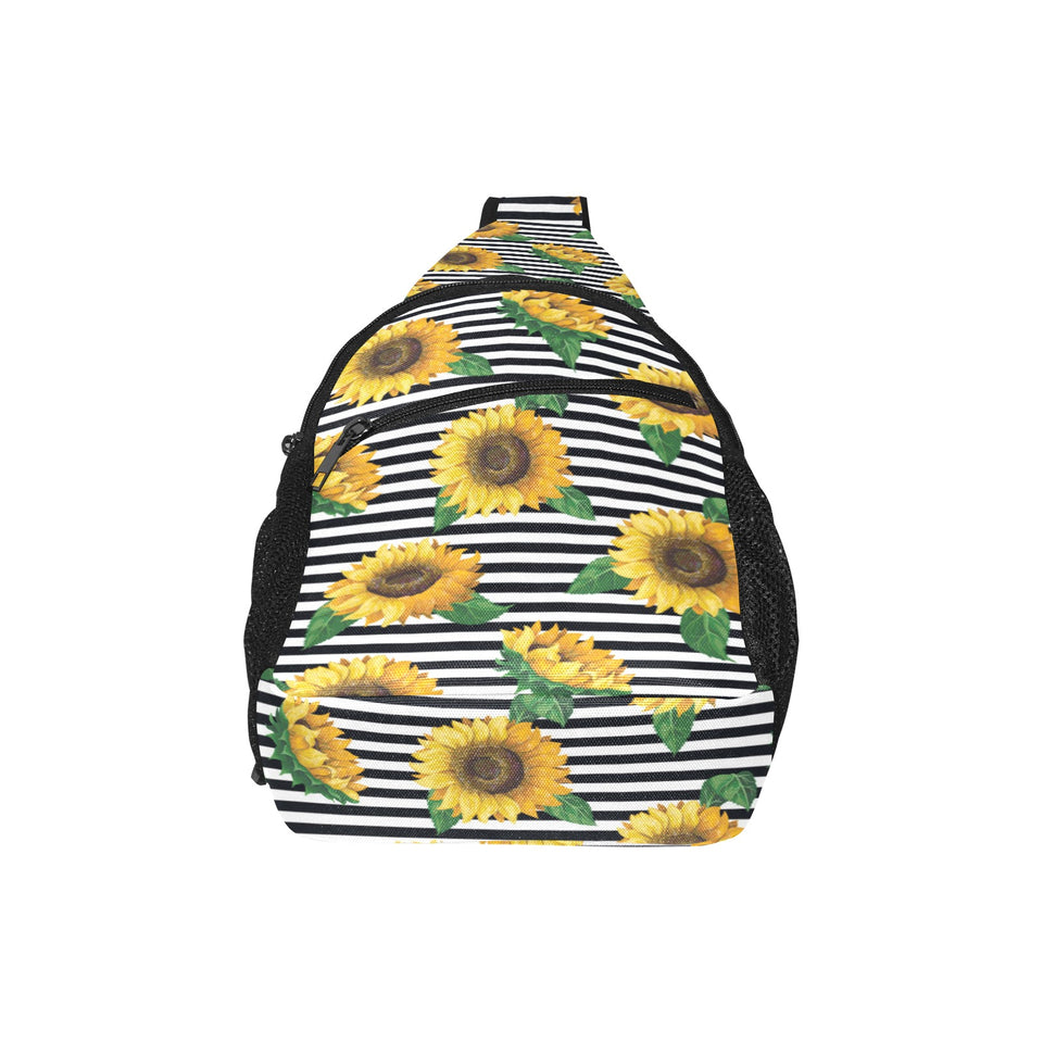 sunflowers ribbon background All Over Print Chest Bag