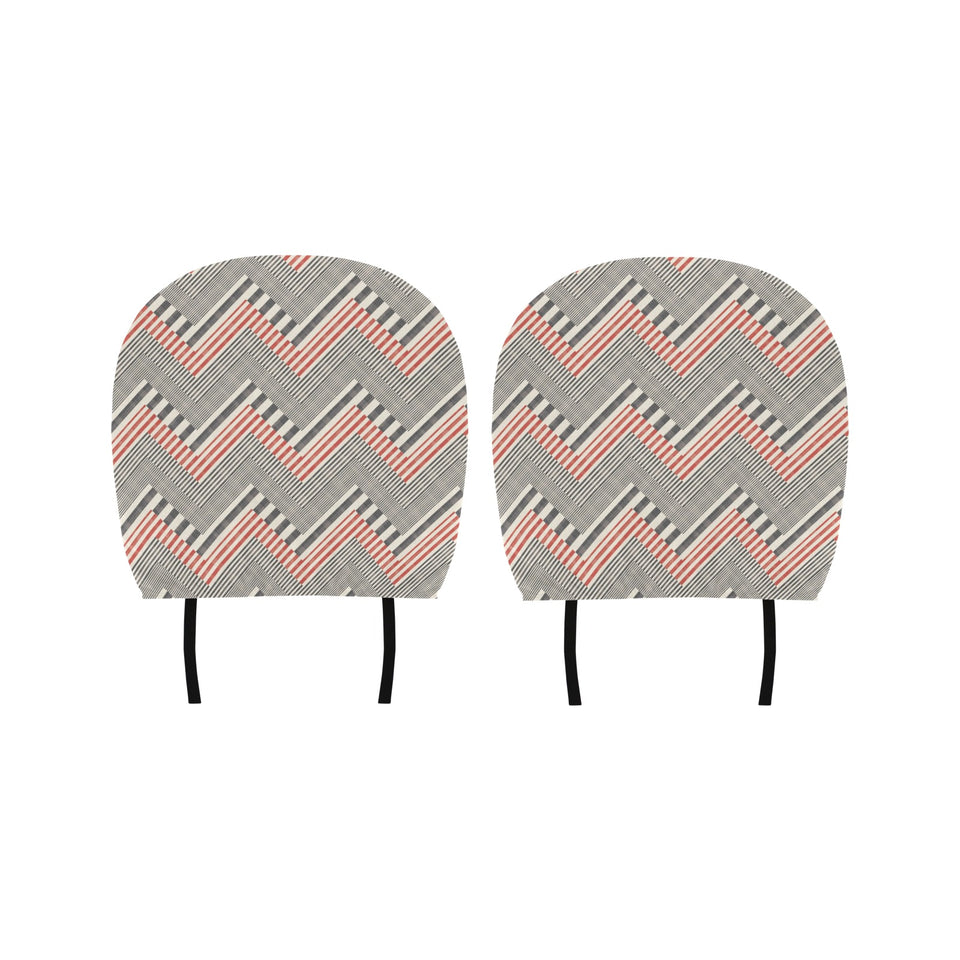 zigzag chevron striped pattern Car Headrest Cover