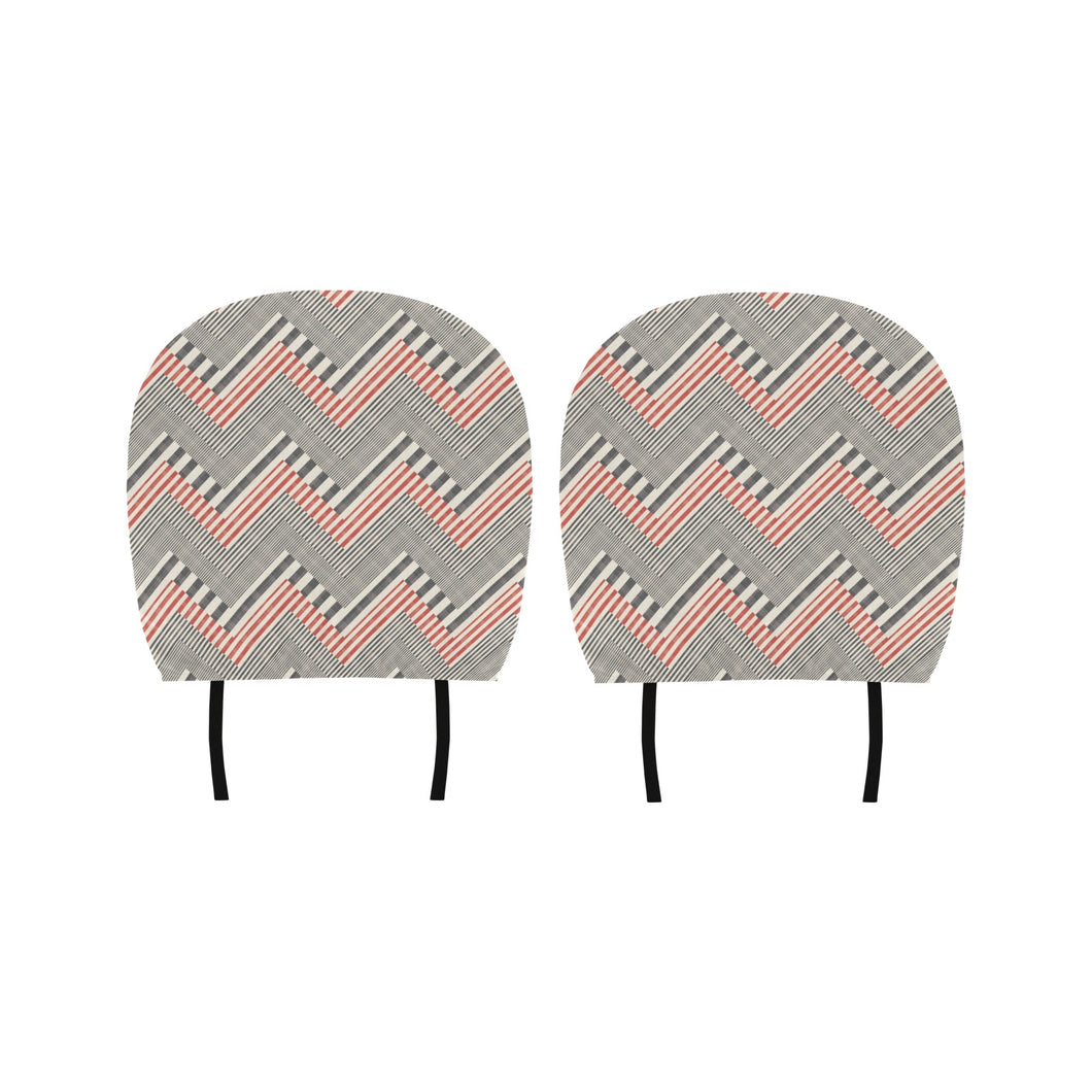 zigzag chevron striped pattern Car Headrest Cover
