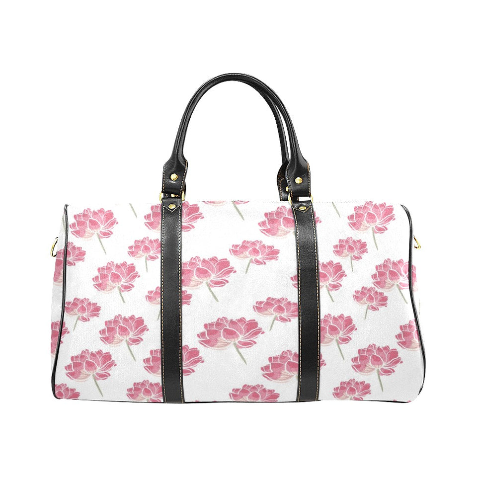 Pink lotus waterlily pattern Travel Bag