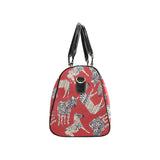 Zebra abstract red background Travel Bag