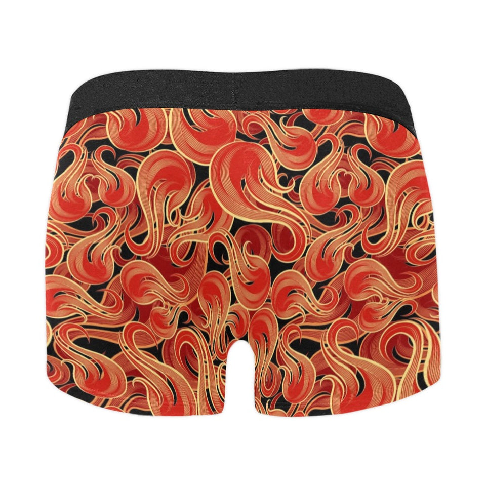 Fire flame pattern Men's All Over Print Boxer Briefs Men's Underwear