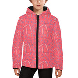 Skate Board Pattern Print Design 01 Kids' Boys' Girls' Padded Hooded Jacket