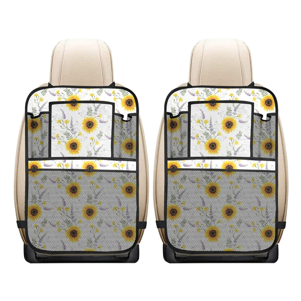 beautiful sunflowers pattern Car Seat Back Organizer