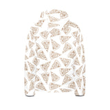 Hand drawn pizza pattern Kids' Boys' Girls' Padded Hooded Jacket