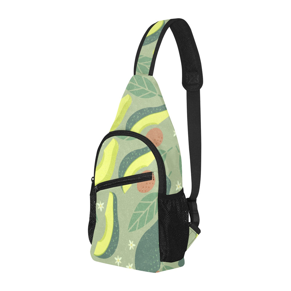 Avocado pattern All Over Print Chest Bag