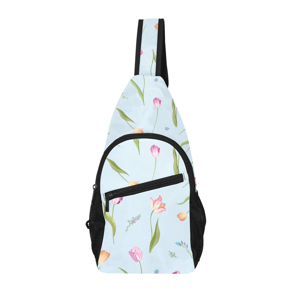 Watercolor Tulips pattern All Over Print Chest Bag