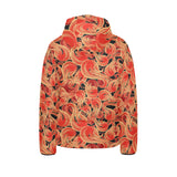 Fire flame pattern Kids' Boys' Girls' Padded Hooded Jacket