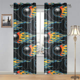 Bowling balls flame pattern Gauze Curtain