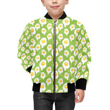 Fried Eggs Pattern Print Design 01 Kids' Boys' Girls' Bomber Jacket