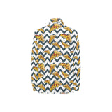 Pizza design pattern Women's Long Sleeve Polo Shirt